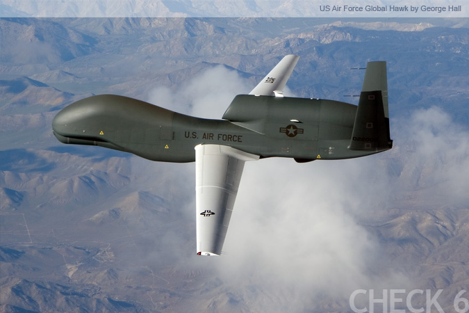 Global Hawk Air to Air - by George Hall